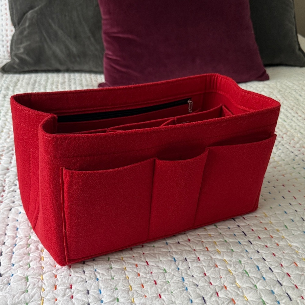 Red Felt Purse Organizer
